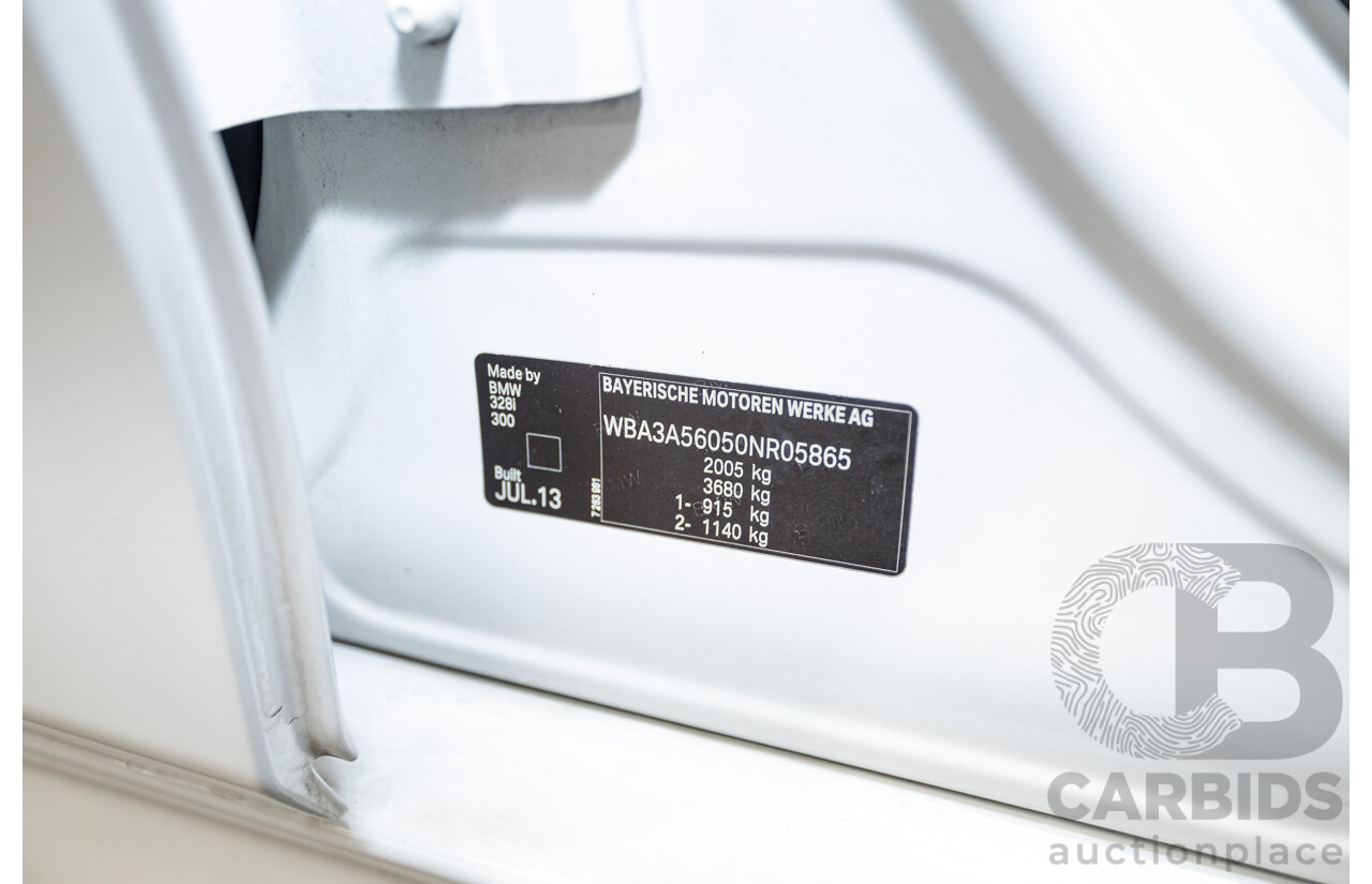 08/2013 BMW 328i M-Sport Package F30 MY13 4d Alpine White Turbo 2.0L