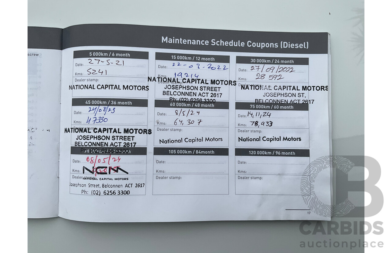 1/2021 Great Wall Steed (4x4) K2 C/Chas Pure White Turbo Diesel 2.0L