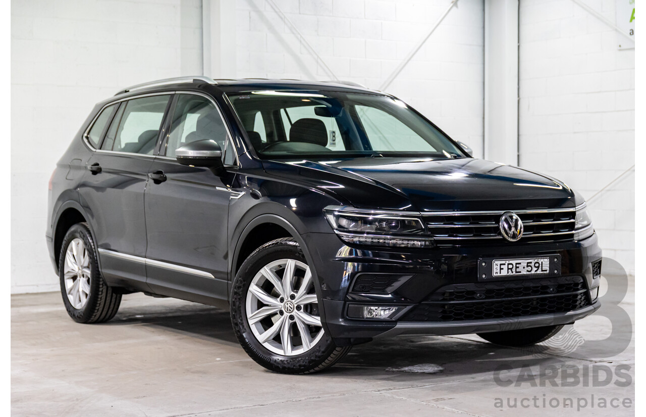 07/2018 Volkswagen Tiguan Allspace 110 TSI Comfortline (FWD) 5NA MY18 4d Wagon Deep Black Pearl Turbo 1.4L