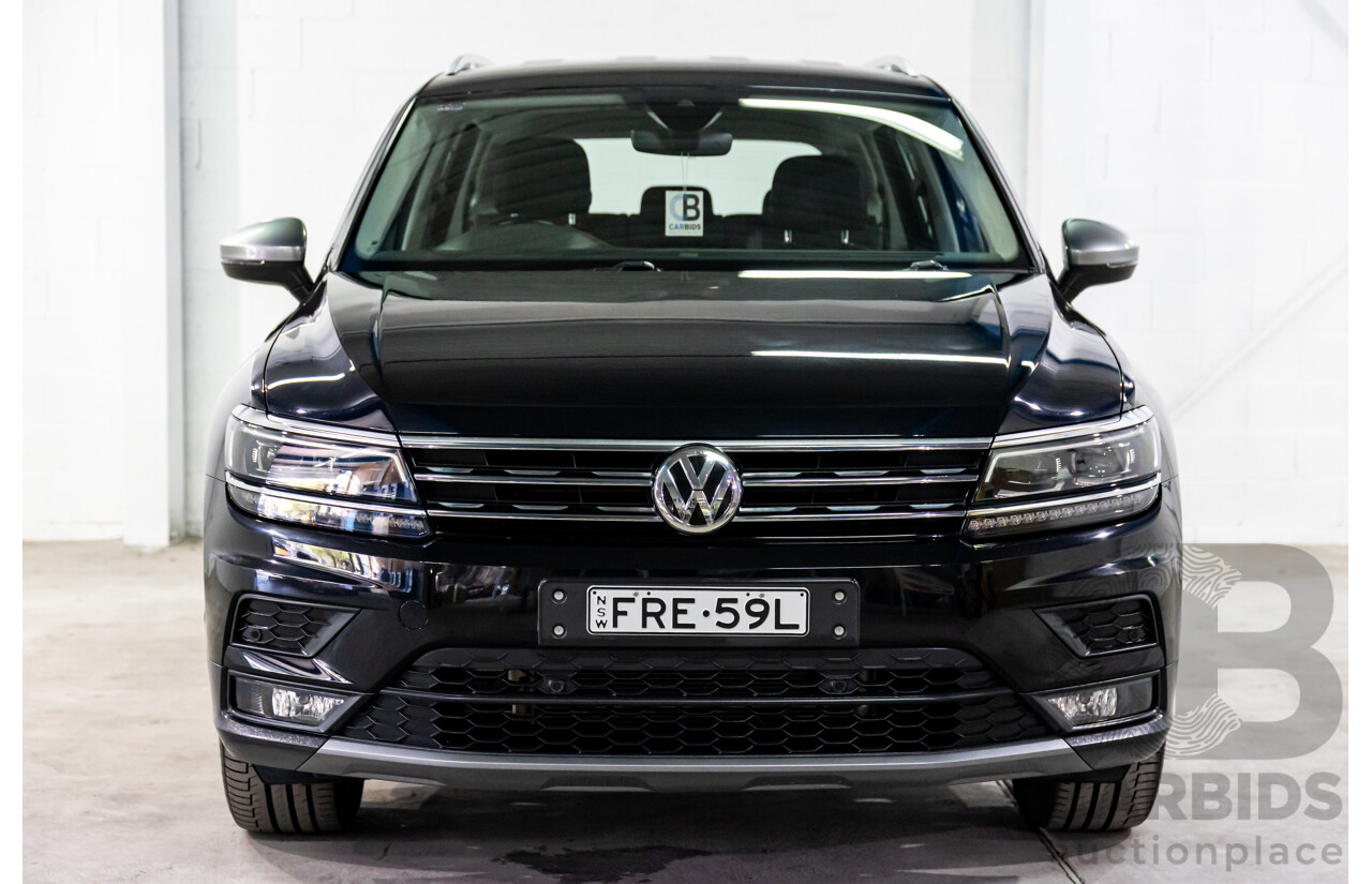07/2018 Volkswagen Tiguan Allspace 110 TSI Comfortline (FWD) 5NA MY18 4d Wagon Deep Black Pearl Turbo 1.4L