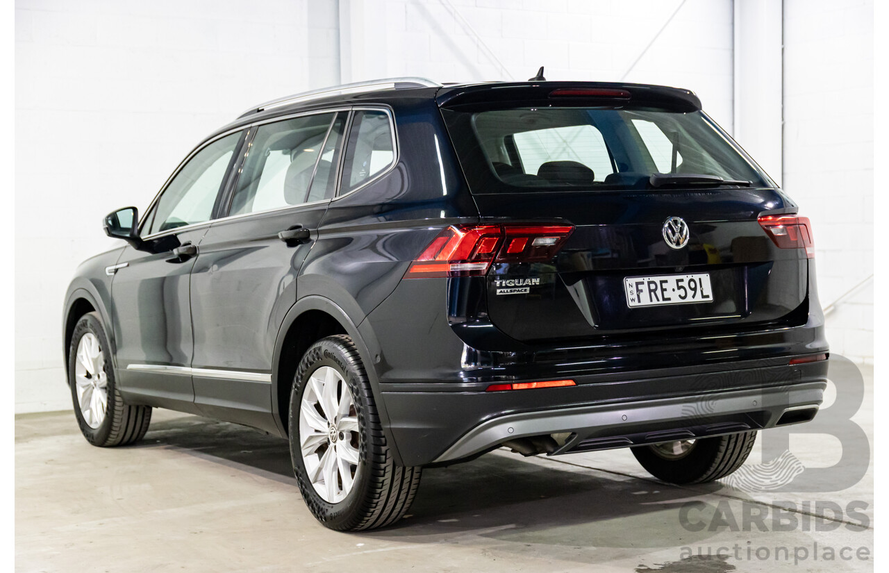 07/2018 Volkswagen Tiguan Allspace 110 TSI Comfortline (FWD) 5NA MY18 4d Wagon Deep Black Pearl Turbo 1.4L