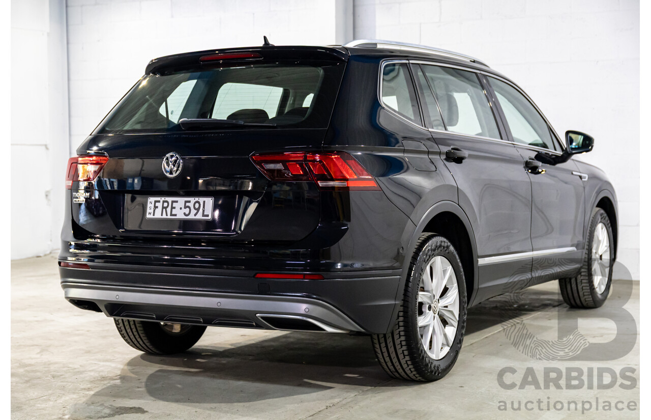 07/2018 Volkswagen Tiguan Allspace 110 TSI Comfortline (FWD) 5NA MY18 4d Wagon Deep Black Pearl Turbo 1.4L