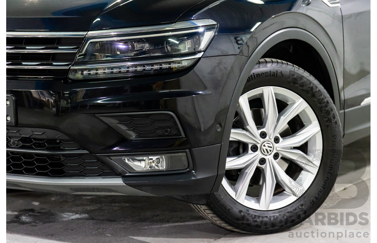 07/2018 Volkswagen Tiguan Allspace 110 TSI Comfortline (FWD) 5NA MY18 4d Wagon Deep Black Pearl Turbo 1.4L