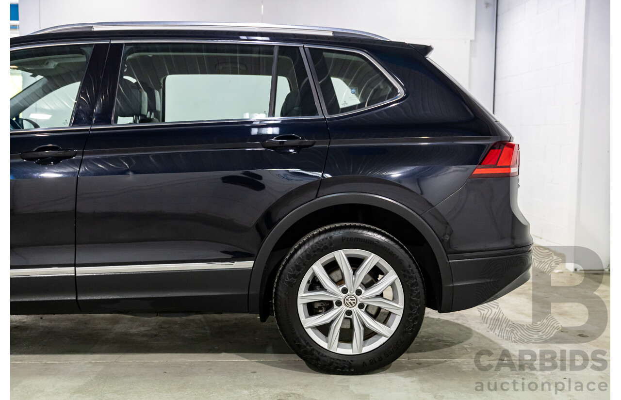 07/2018 Volkswagen Tiguan Allspace 110 TSI Comfortline (FWD) 5NA MY18 4d Wagon Deep Black Pearl Turbo 1.4L