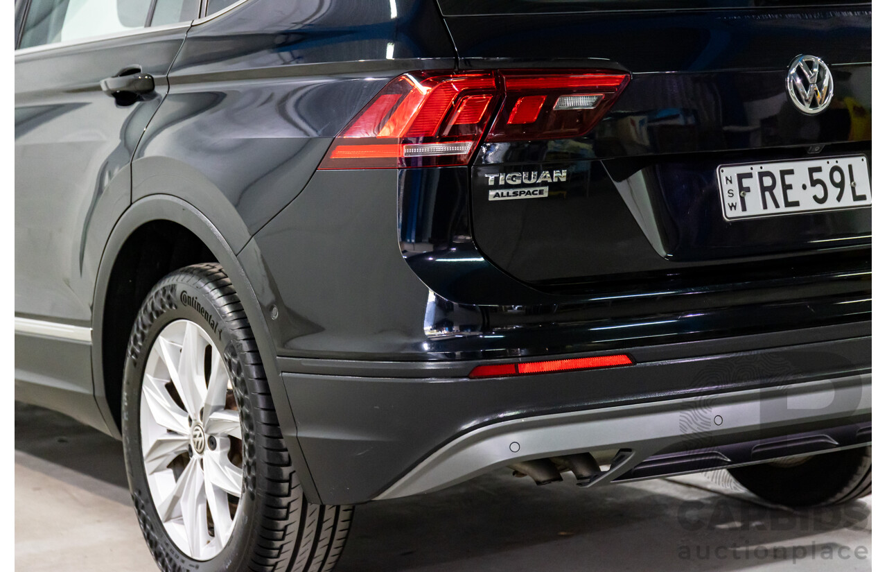 07/2018 Volkswagen Tiguan Allspace 110 TSI Comfortline (FWD) 5NA MY18 4d Wagon Deep Black Pearl Turbo 1.4L