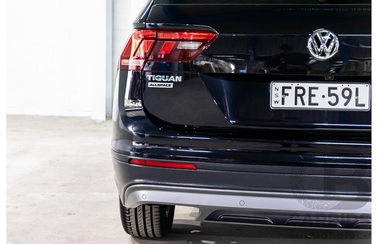07/2018 Volkswagen Tiguan Allspace 110 TSI Comfortline (FWD) 5NA MY18 4d Wagon Deep Black Pearl Turbo 1.4L