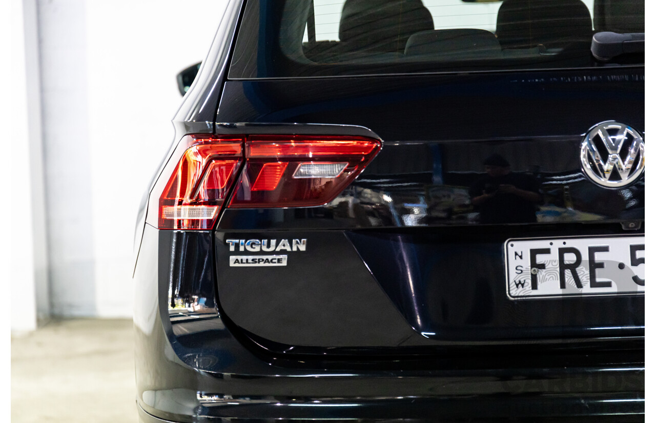 07/2018 Volkswagen Tiguan Allspace 110 TSI Comfortline (FWD) 5NA MY18 4d Wagon Deep Black Pearl Turbo 1.4L