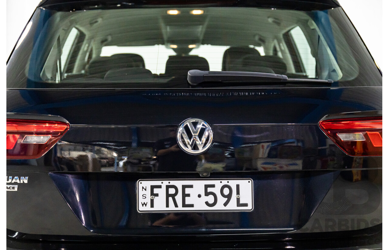 07/2018 Volkswagen Tiguan Allspace 110 TSI Comfortline (FWD) 5NA MY18 4d Wagon Deep Black Pearl Turbo 1.4L