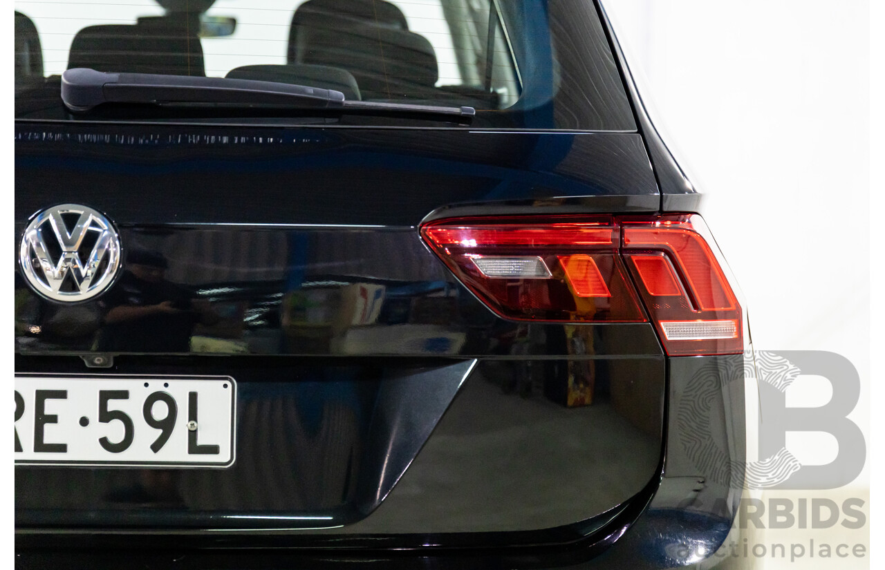 07/2018 Volkswagen Tiguan Allspace 110 TSI Comfortline (FWD) 5NA MY18 4d Wagon Deep Black Pearl Turbo 1.4L