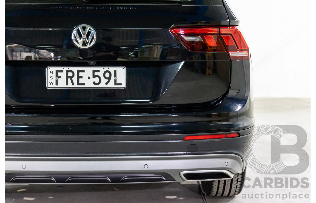 07/2018 Volkswagen Tiguan Allspace 110 TSI Comfortline (FWD) 5NA MY18 4d Wagon Deep Black Pearl Turbo 1.4L