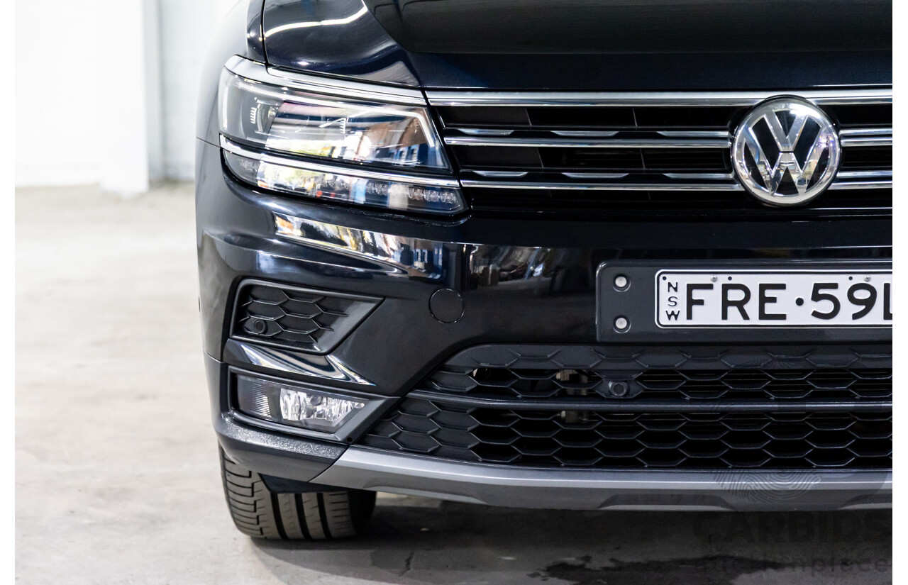 07/2018 Volkswagen Tiguan Allspace 110 TSI Comfortline (FWD) 5NA MY18 4d Wagon Deep Black Pearl Turbo 1.4L