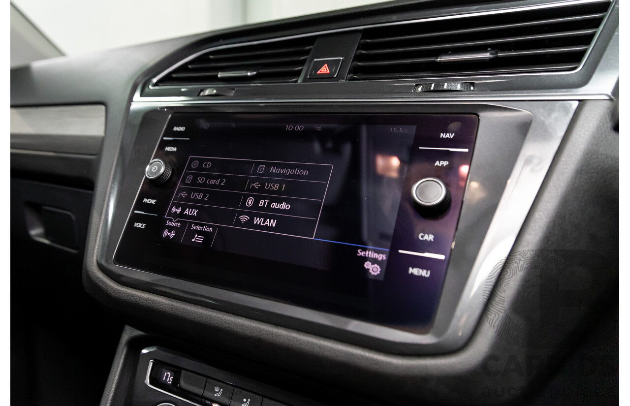 07/2018 Volkswagen Tiguan Allspace 110 TSI Comfortline (FWD) 5NA MY18 4d Wagon Deep Black Pearl Turbo 1.4L