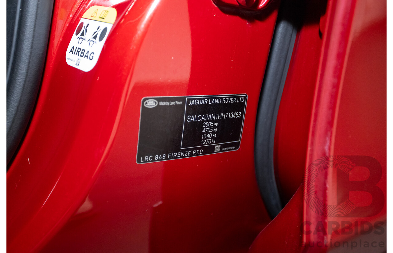08/2017 Land Rover Discovery Sport TD4 180 HSE (AWD) LC MY17 4D Wagon Firenze Red Turbo Diesel 2.0L