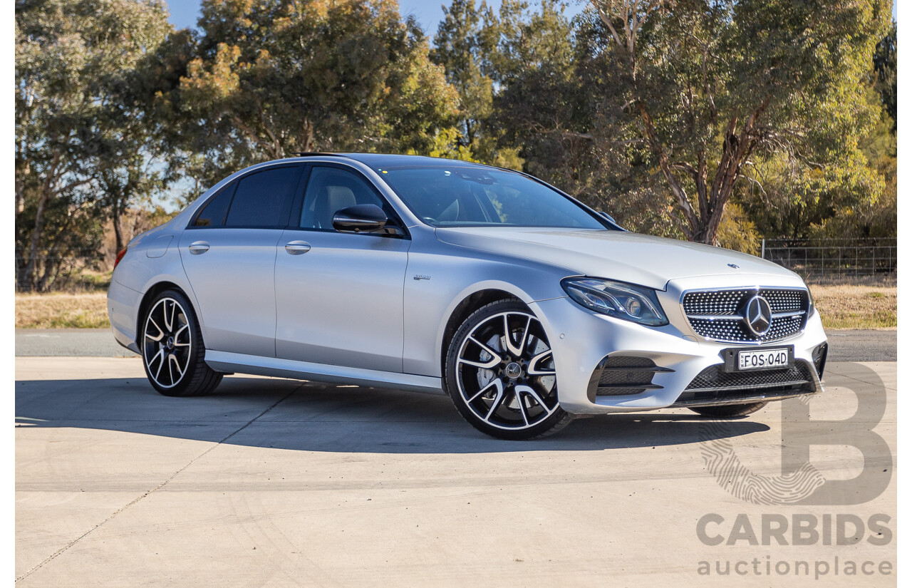 05/2017 Mercedes Benz E43 AMG 4Matic (AWD) MY17 W213 4d Sedan Iridium Silver Metallic Twin Turbo V6 3.0L