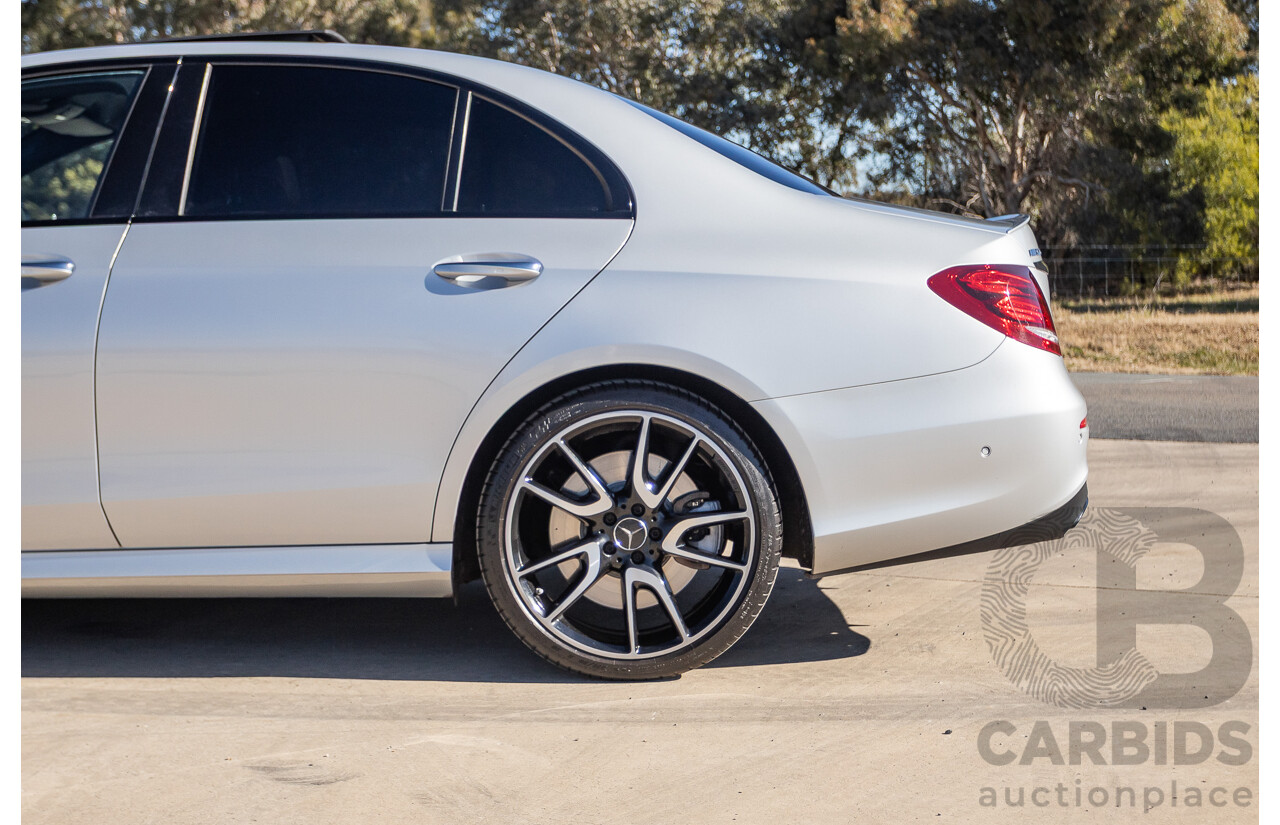 05/2017 Mercedes Benz E43 AMG 4Matic (AWD) MY17 W213 4d Sedan Iridium Silver Metallic Twin Turbo V6 3.0L