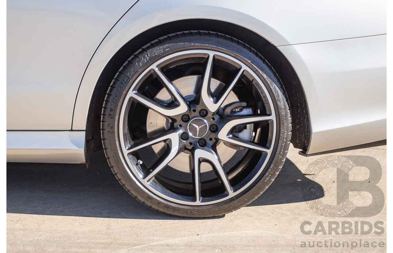 05/2017 Mercedes Benz E43 AMG 4Matic (AWD) MY17 W213 4d Sedan Iridium Silver Metallic Twin Turbo V6 3.0L