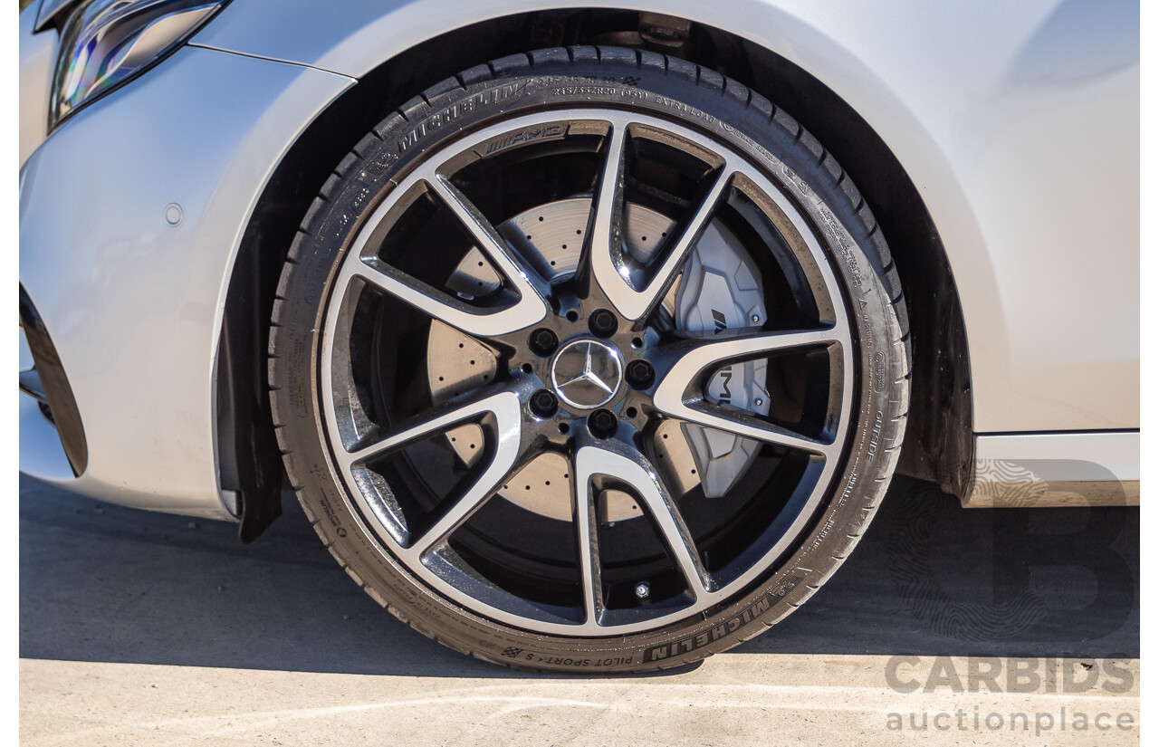 05/2017 Mercedes Benz E43 AMG 4Matic (AWD) MY17 W213 4d Sedan Iridium Silver Metallic Twin Turbo V6 3.0L