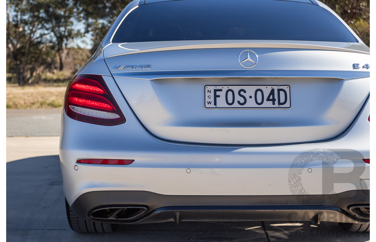 05/2017 Mercedes Benz E43 AMG 4Matic (AWD) MY17 W213 4d Sedan Iridium Silver Metallic Twin Turbo V6 3.0L