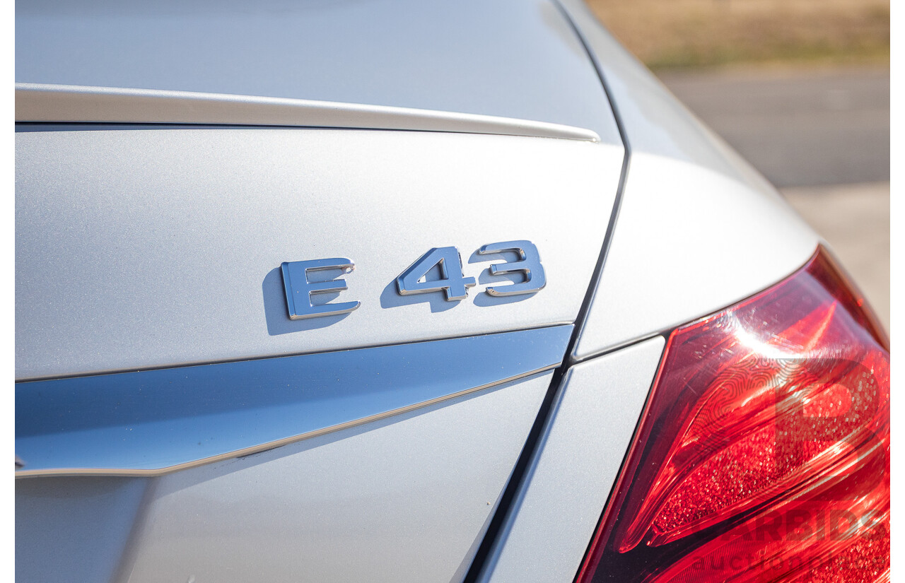 05/2017 Mercedes Benz E43 AMG 4Matic (AWD) MY17 W213 4d Sedan Iridium Silver Metallic Twin Turbo V6 3.0L