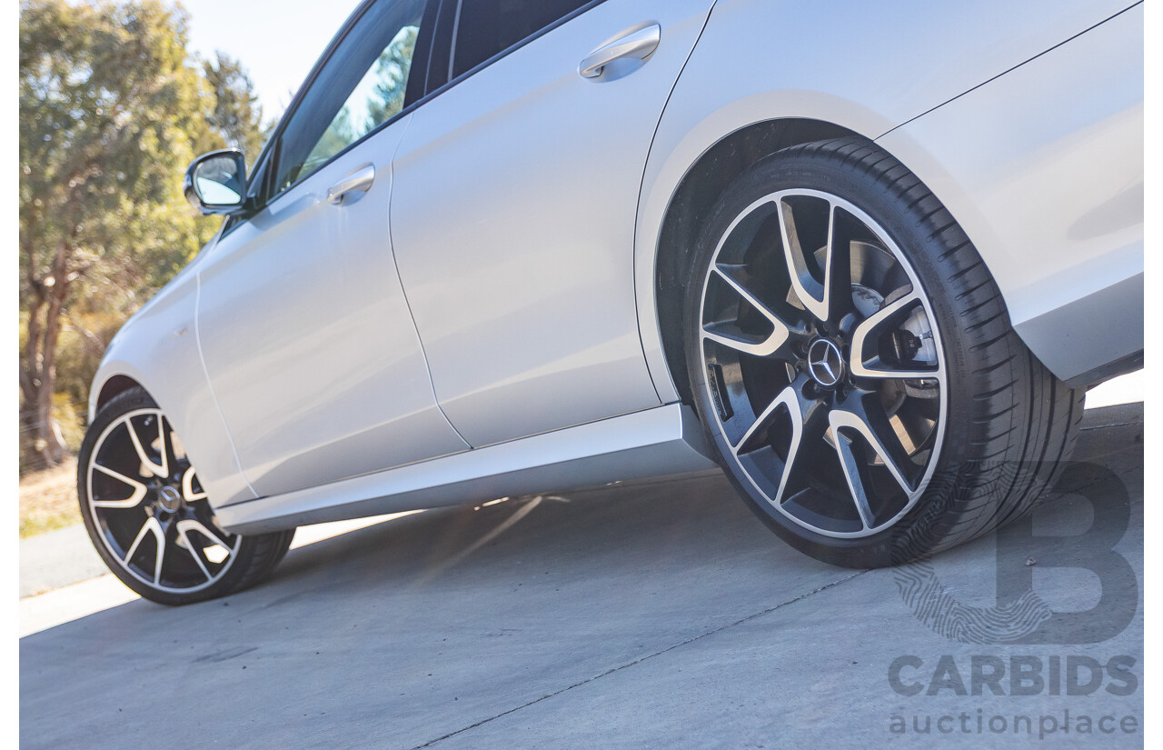 05/2017 Mercedes Benz E43 AMG 4Matic (AWD) MY17 W213 4d Sedan Iridium Silver Metallic Twin Turbo V6 3.0L