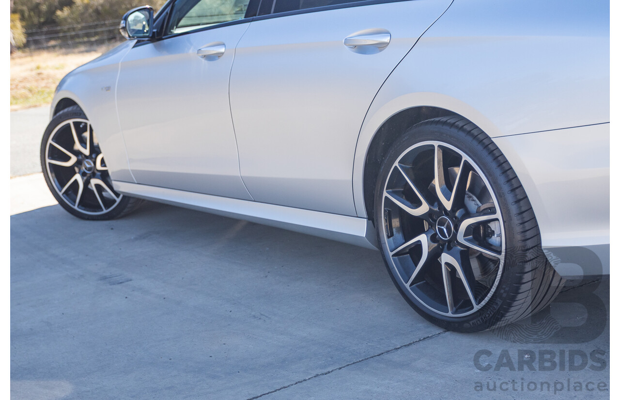 05/2017 Mercedes Benz E43 AMG 4Matic (AWD) MY17 W213 4d Sedan Iridium Silver Metallic Twin Turbo V6 3.0L