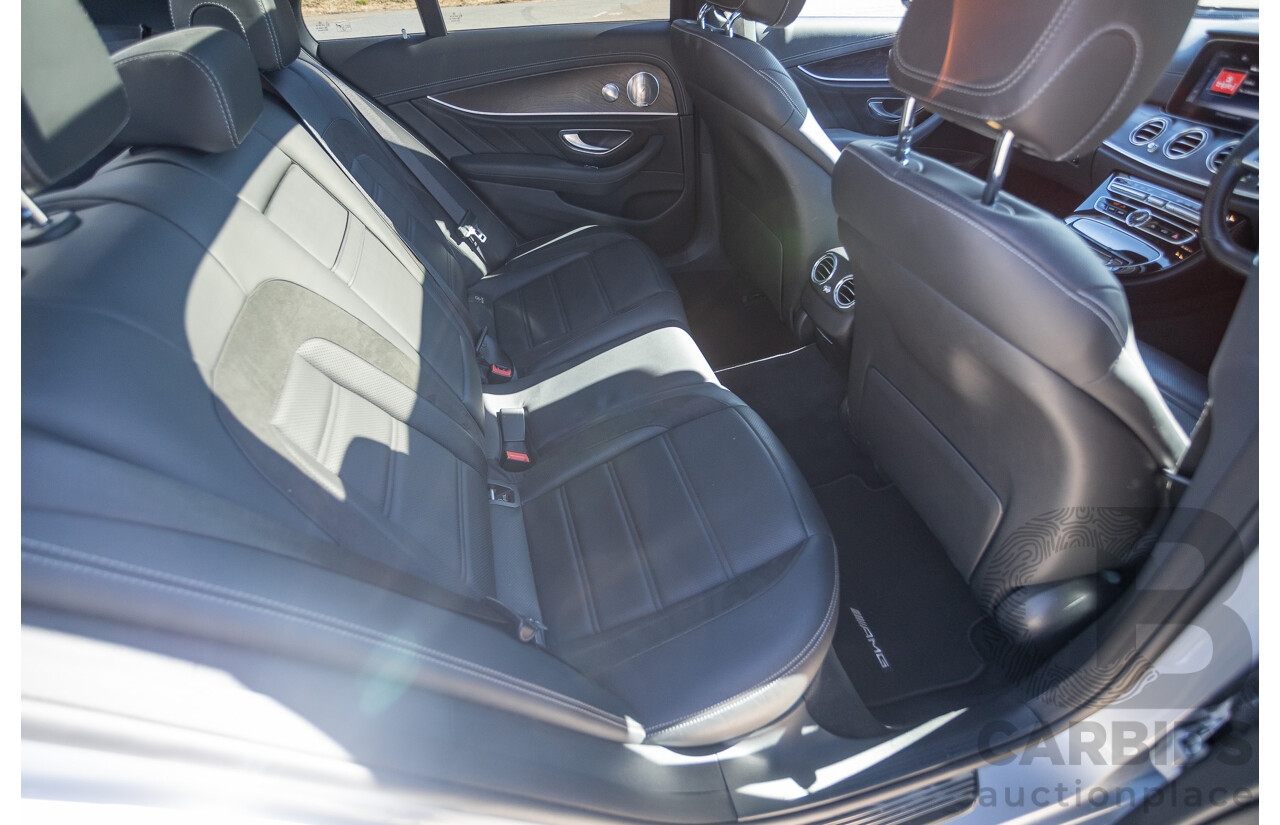 05/2017 Mercedes Benz E43 AMG 4Matic (AWD) MY17 W213 4d Sedan Iridium Silver Metallic Twin Turbo V6 3.0L