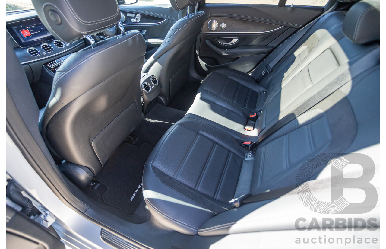 05/2017 Mercedes Benz E43 AMG 4Matic (AWD) MY17 W213 4d Sedan Iridium Silver Metallic Twin Turbo V6 3.0L