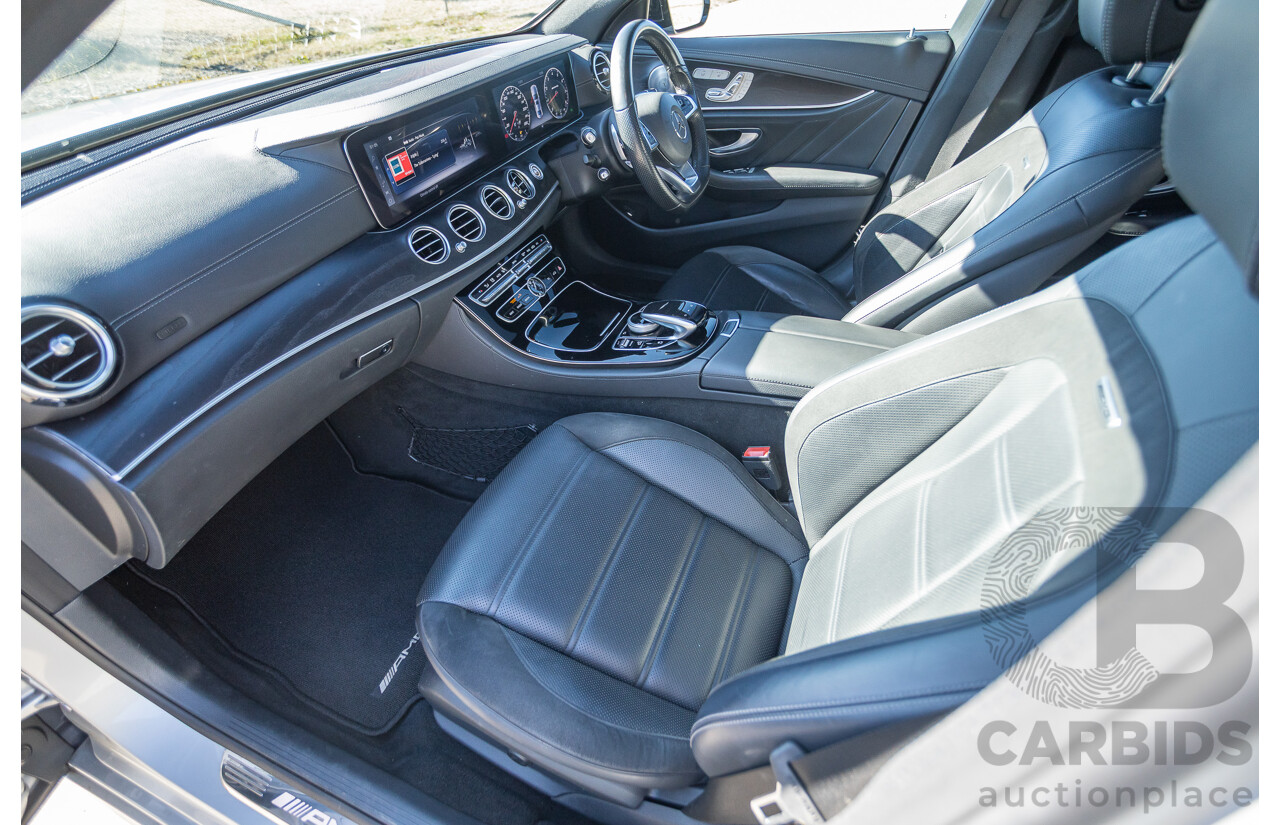 05/2017 Mercedes Benz E43 AMG 4Matic (AWD) MY17 W213 4d Sedan Iridium Silver Metallic Twin Turbo V6 3.0L