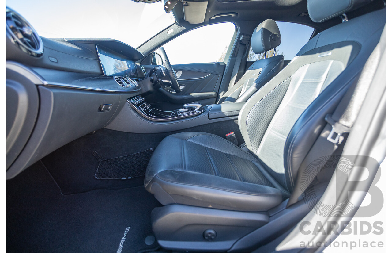 05/2017 Mercedes Benz E43 AMG 4Matic (AWD) MY17 W213 4d Sedan Iridium Silver Metallic Twin Turbo V6 3.0L