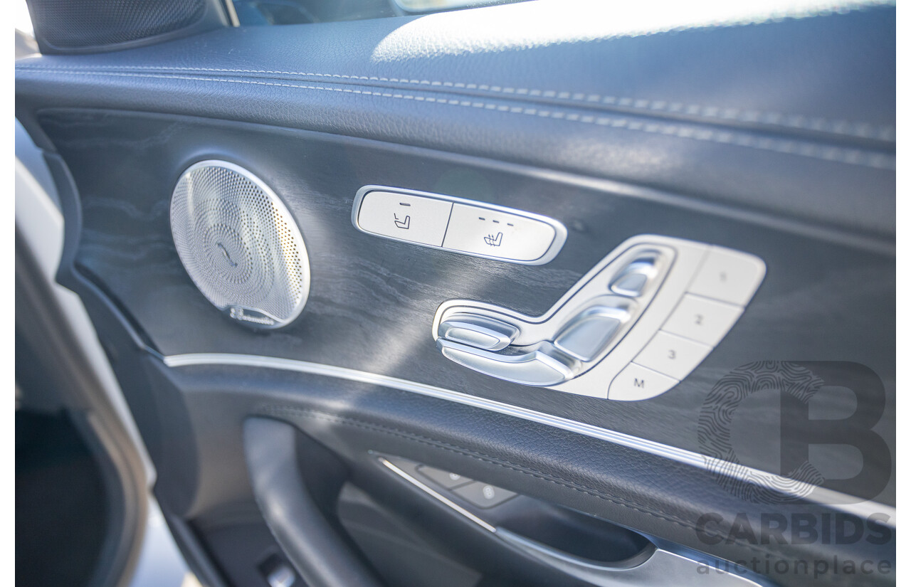 05/2017 Mercedes Benz E43 AMG 4Matic (AWD) MY17 W213 4d Sedan Iridium Silver Metallic Twin Turbo V6 3.0L