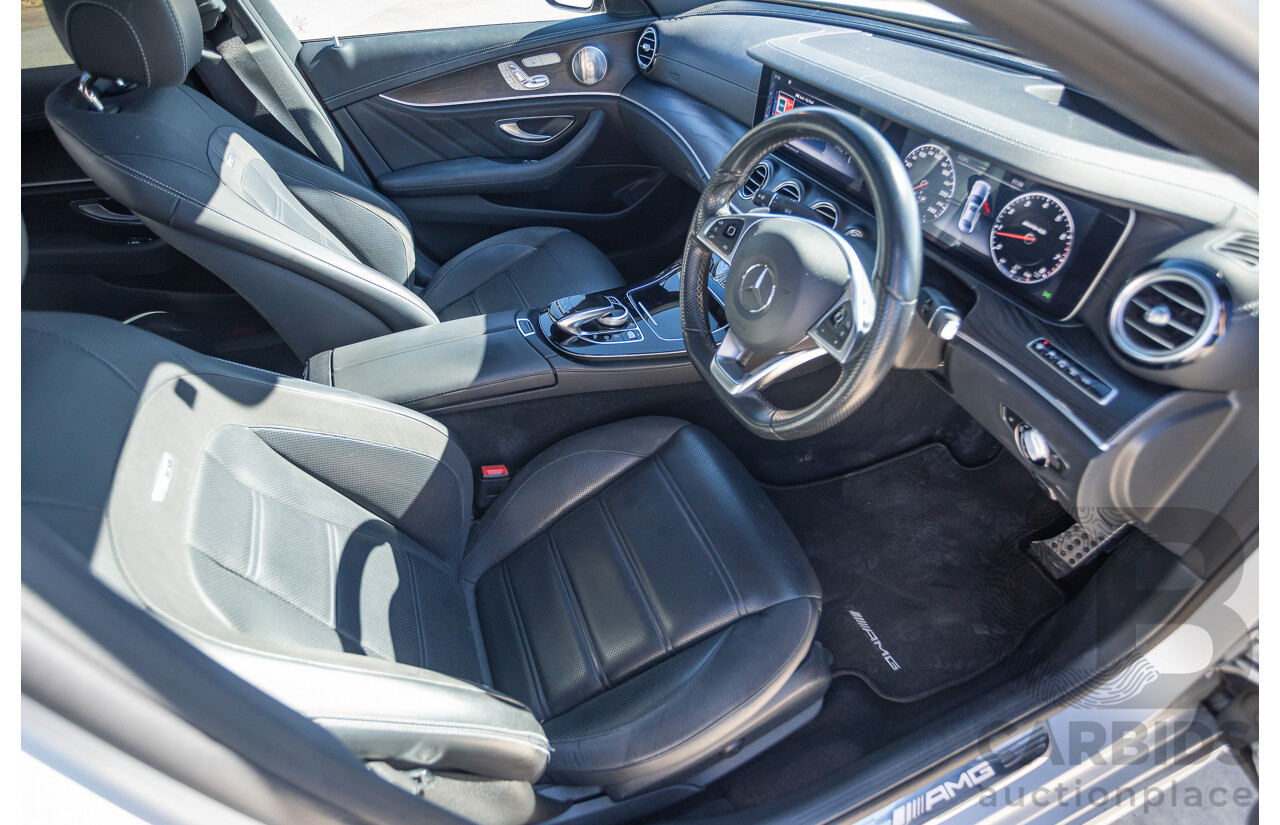 05/2017 Mercedes Benz E43 AMG 4Matic (AWD) MY17 W213 4d Sedan Iridium Silver Metallic Twin Turbo V6 3.0L