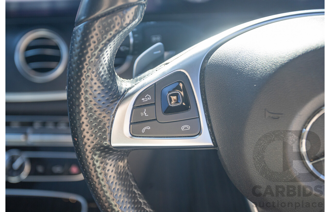 05/2017 Mercedes Benz E43 AMG 4Matic (AWD) MY17 W213 4d Sedan Iridium Silver Metallic Twin Turbo V6 3.0L