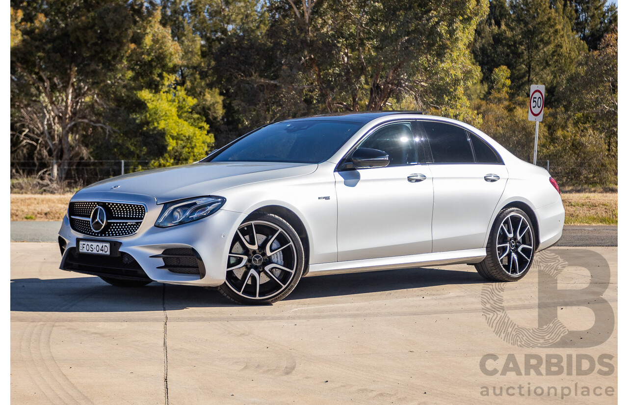 05/2017 Mercedes Benz E43 AMG 4Matic (AWD) MY17 W213 4d Sedan Iridium Silver Metallic Twin Turbo V6 3.0L