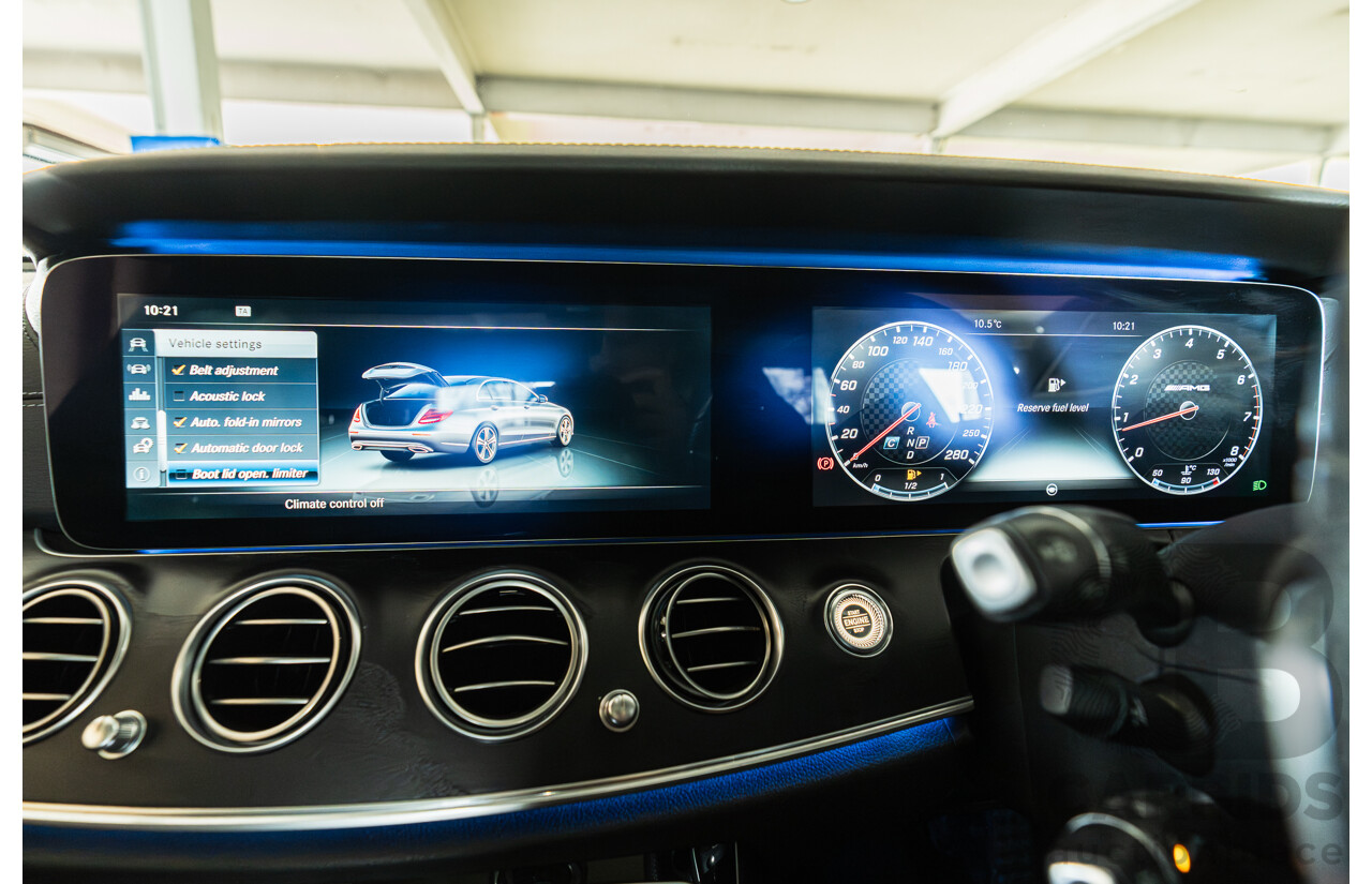 05/2017 Mercedes Benz E43 AMG 4Matic (AWD) MY17 W213 4d Sedan Iridium Silver Metallic Twin Turbo V6 3.0L