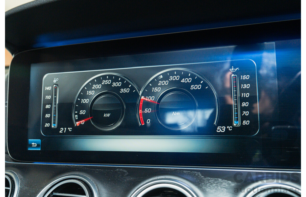 05/2017 Mercedes Benz E43 AMG 4Matic (AWD) MY17 W213 4d Sedan Iridium Silver Metallic Twin Turbo V6 3.0L