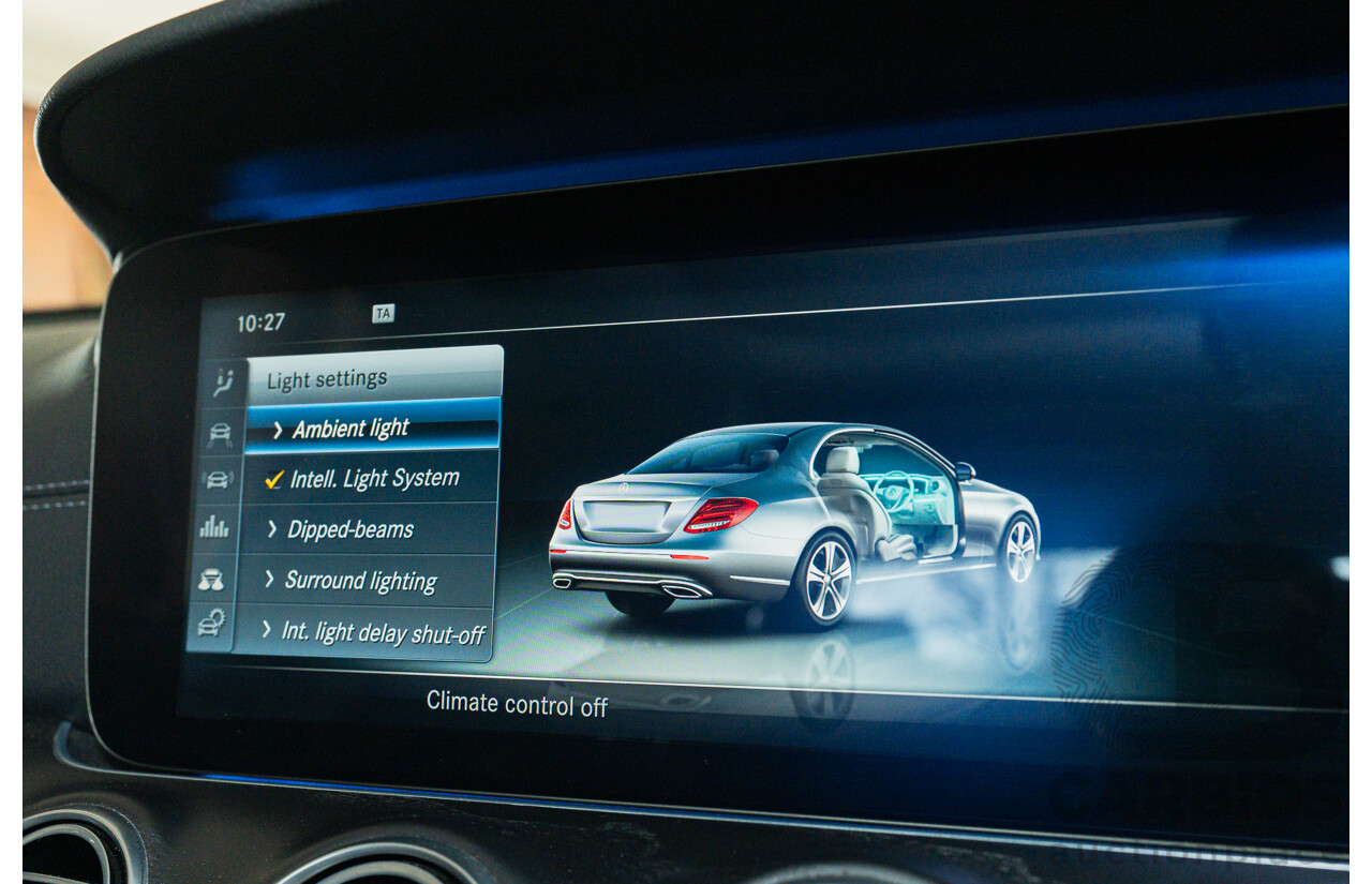 05/2017 Mercedes Benz E43 AMG 4Matic (AWD) MY17 W213 4d Sedan Iridium Silver Metallic Twin Turbo V6 3.0L