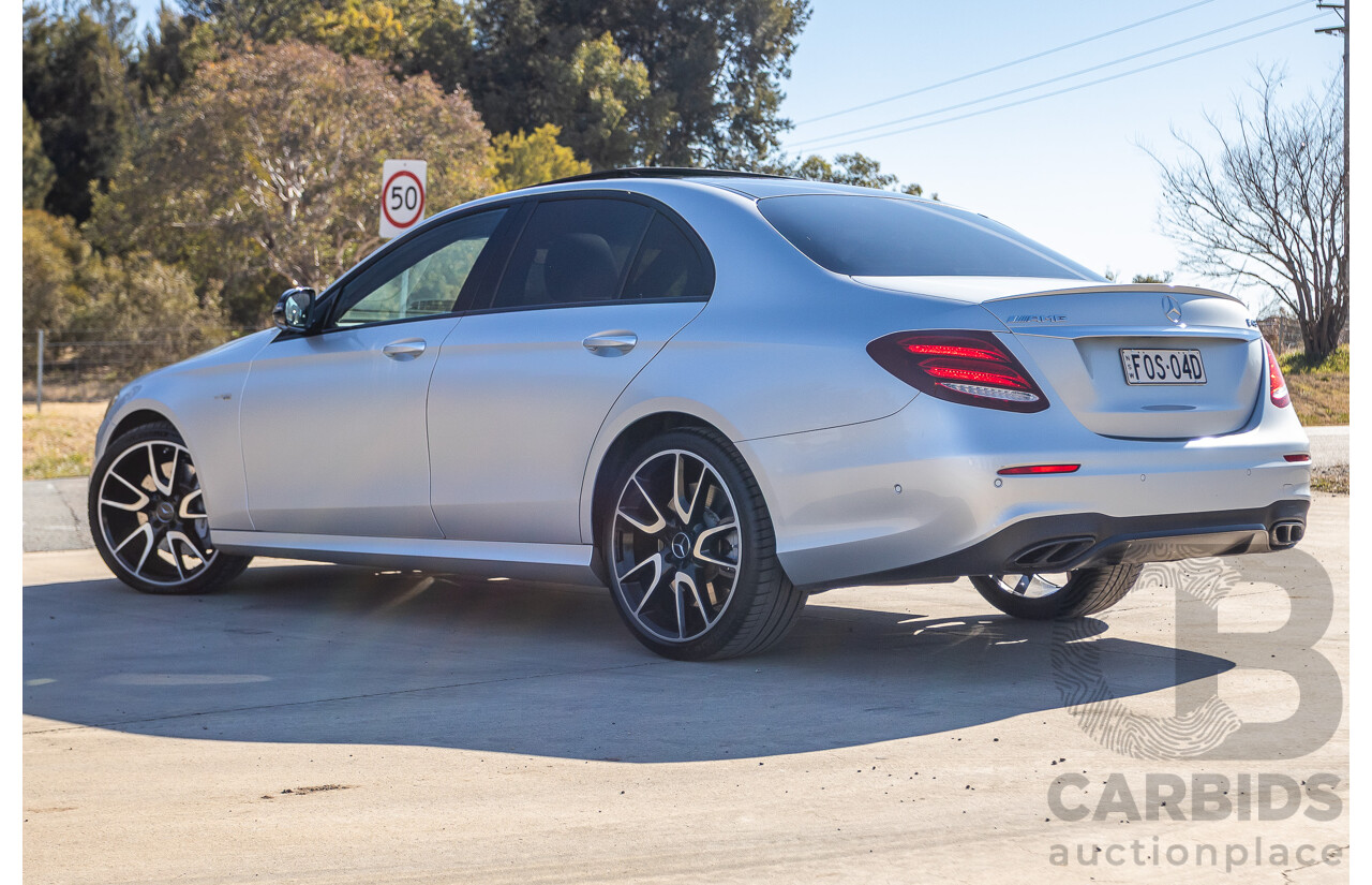 05/2017 Mercedes Benz E43 AMG 4Matic (AWD) MY17 W213 4d Sedan Iridium Silver Metallic Twin Turbo V6 3.0L