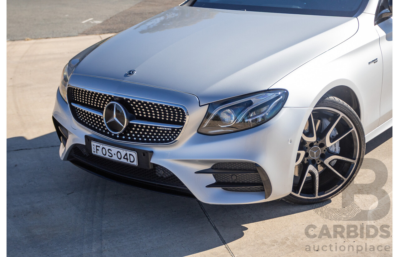 05/2017 Mercedes Benz E43 AMG 4Matic (AWD) MY17 W213 4d Sedan Iridium Silver Metallic Twin Turbo V6 3.0L