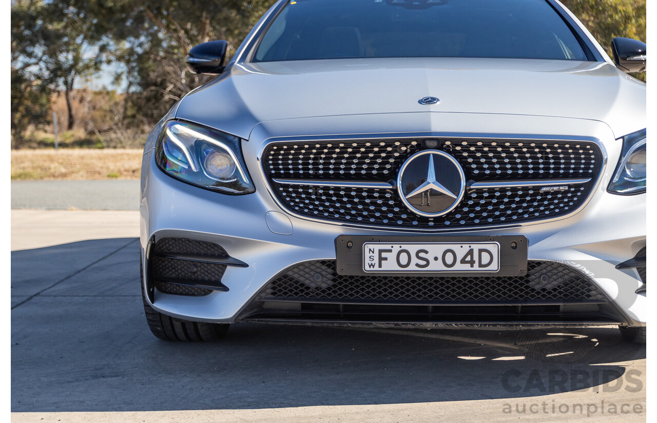 05/2017 Mercedes Benz E43 AMG 4Matic (AWD) MY17 W213 4d Sedan Iridium Silver Metallic Twin Turbo V6 3.0L