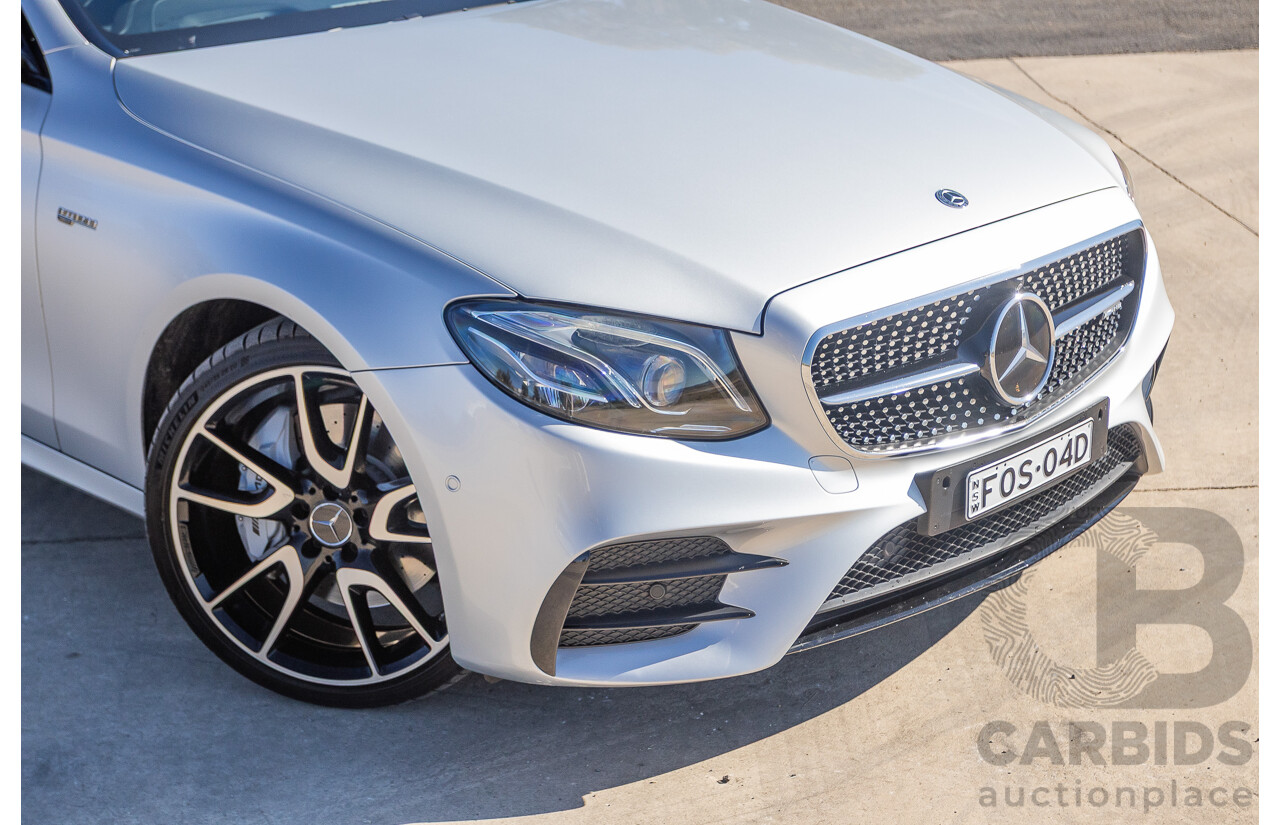 05/2017 Mercedes Benz E43 AMG 4Matic (AWD) MY17 W213 4d Sedan Iridium Silver Metallic Twin Turbo V6 3.0L