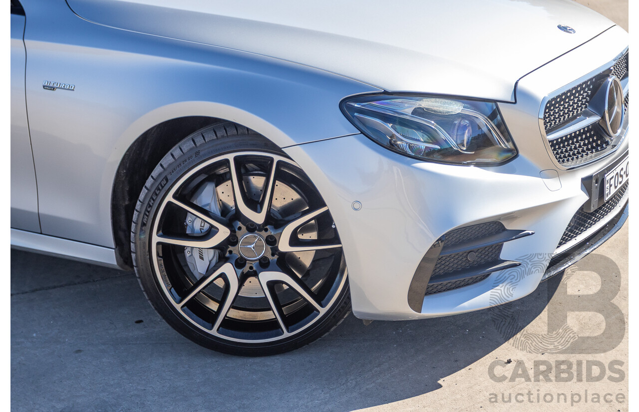 05/2017 Mercedes Benz E43 AMG 4Matic (AWD) MY17 W213 4d Sedan Iridium Silver Metallic Twin Turbo V6 3.0L