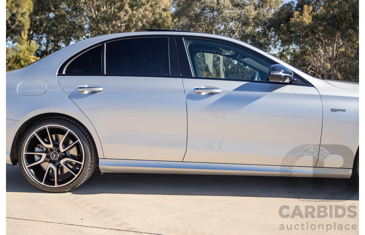05/2017 Mercedes Benz E43 AMG 4Matic (AWD) MY17 W213 4d Sedan Iridium Silver Metallic Twin Turbo V6 3.0L