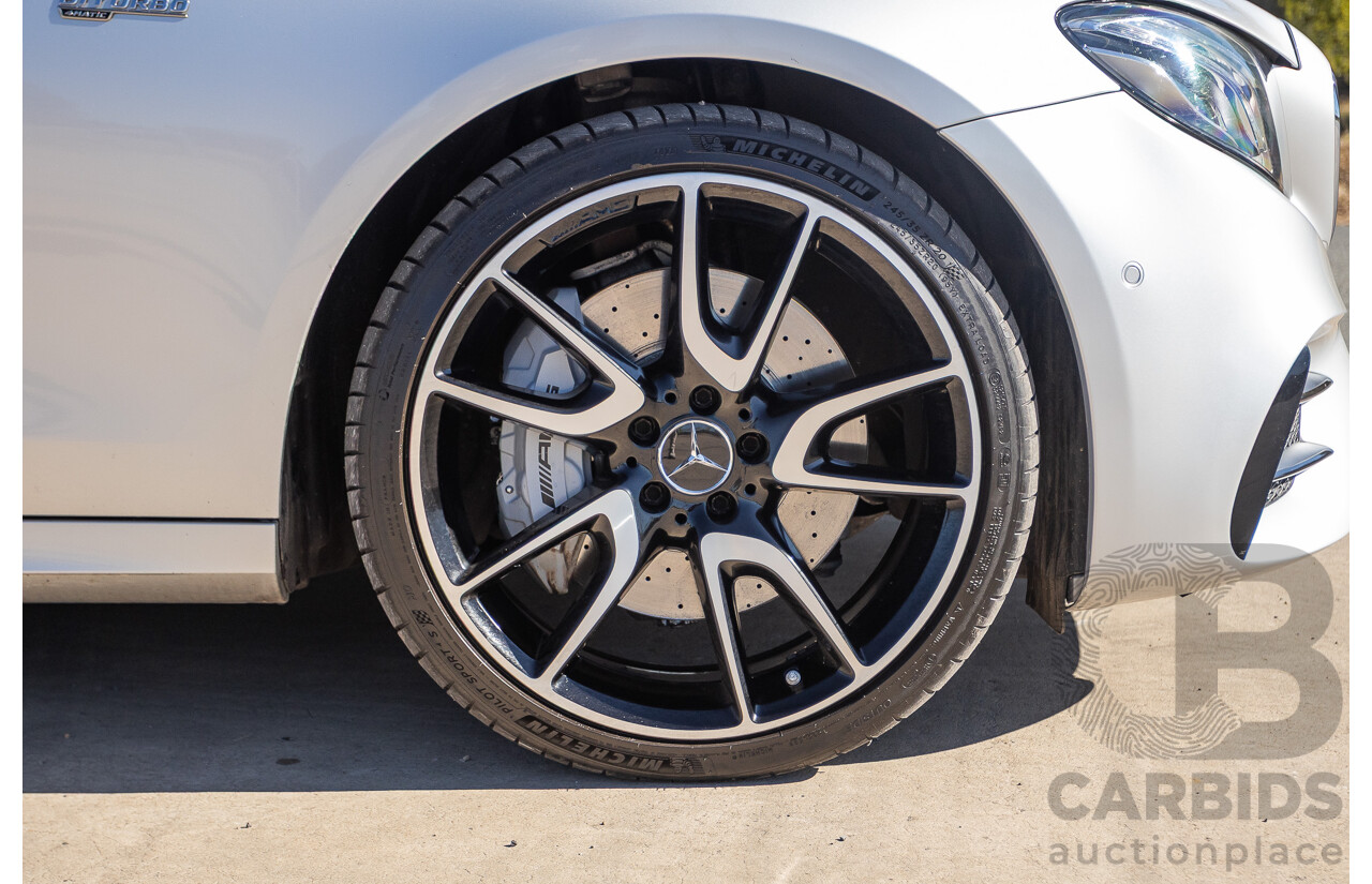 05/2017 Mercedes Benz E43 AMG 4Matic (AWD) MY17 W213 4d Sedan Iridium Silver Metallic Twin Turbo V6 3.0L