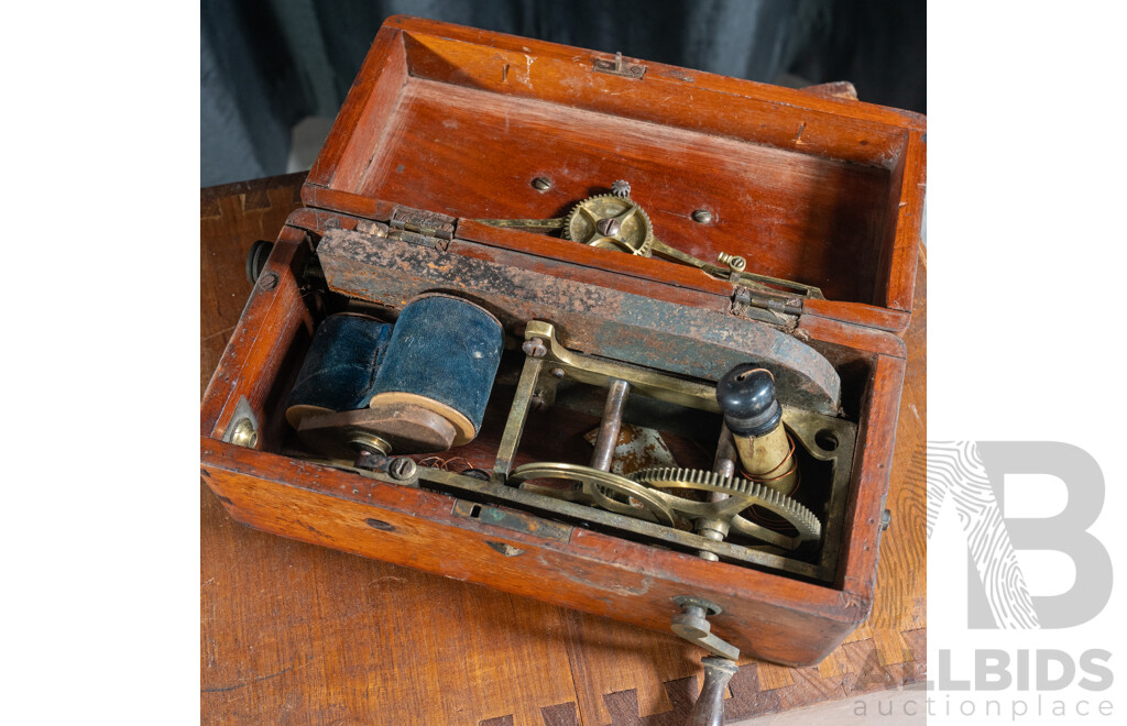Interesting Antique English Made 'Improved Magneto-Electric Machine', Manufactured by William Skidmore