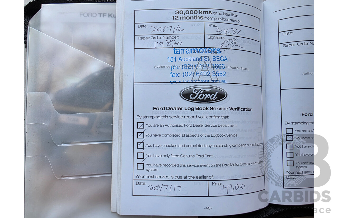 4/2013 Ford Kuga Trend (AWD) TF 4d Wagon Ink Blue Turbo 1.6L