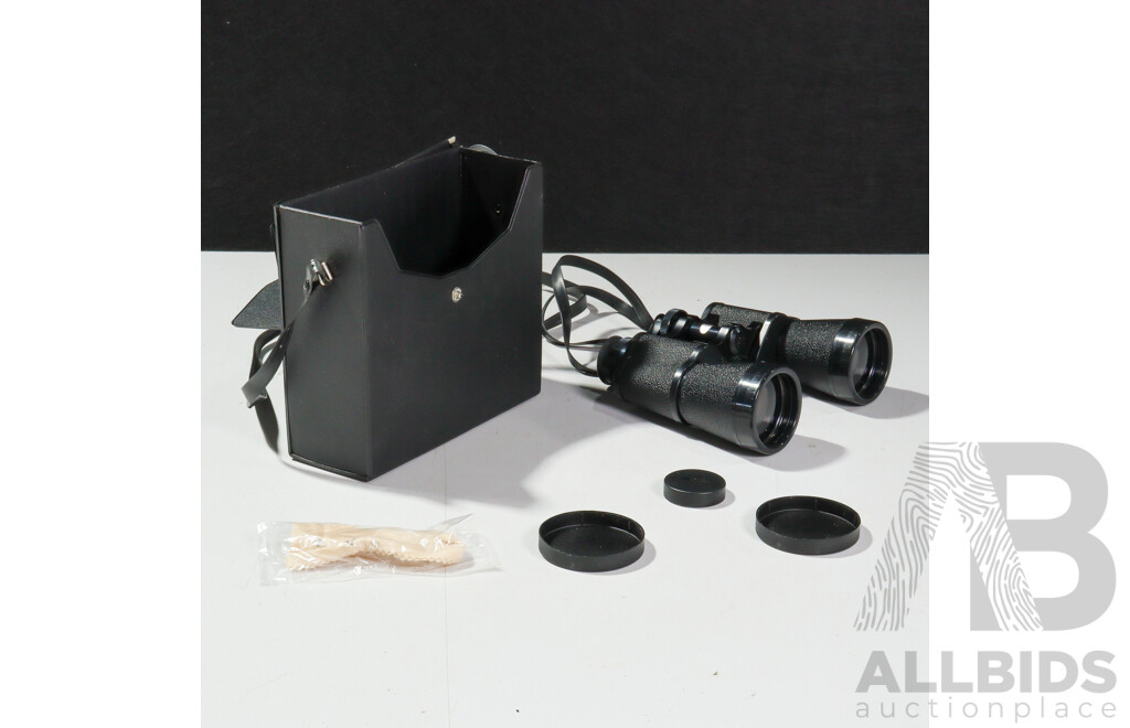 Hanimex 10 X 50 Coated Optics Binoculars in Hard Case