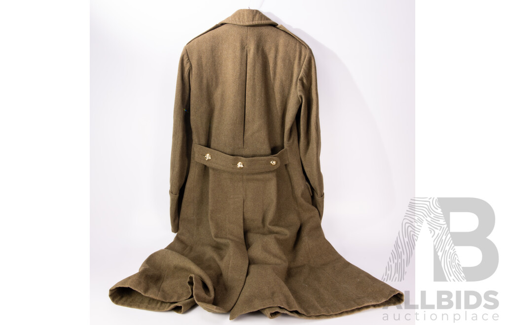 Vintage Australian & British Army Uniform with Two Jackets Each with Two Bath Stars to Epaulets,Two Sets Dress Trousers, Hat, Great Coat and More