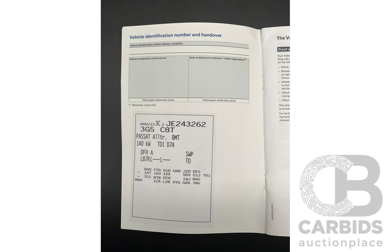 04/2019 Volkswagen Passat Alltrack Wolfsburg Edition (AWD) 3C MY18 4d Wagon Manganese Grey Metallic Turbo Diesel 2.0L
