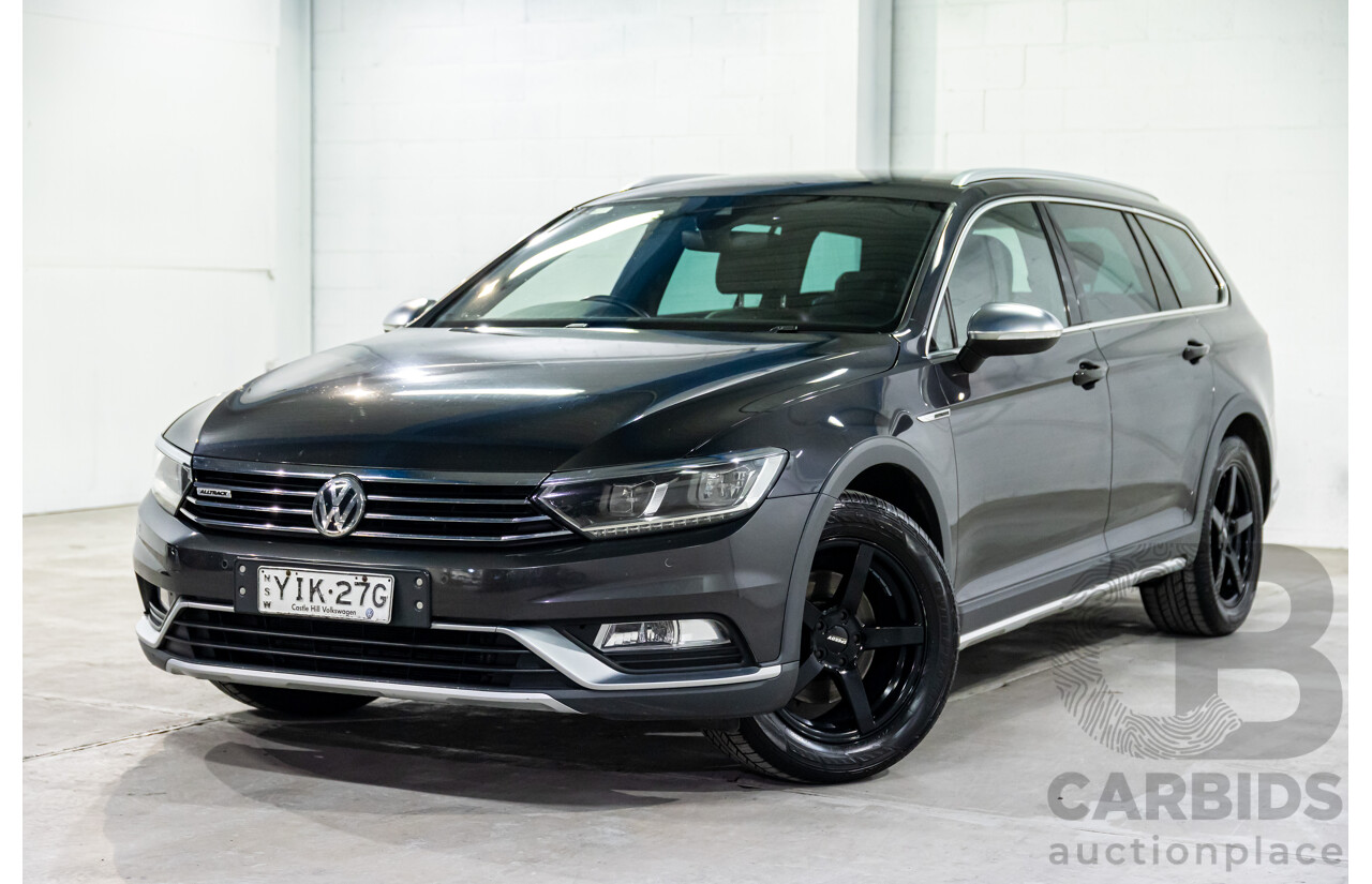 04/2019 Volkswagen Passat Alltrack Wolfsburg Edition (AWD) 3C MY18 4d Wagon Manganese Grey Metallic Turbo Diesel 2.0L