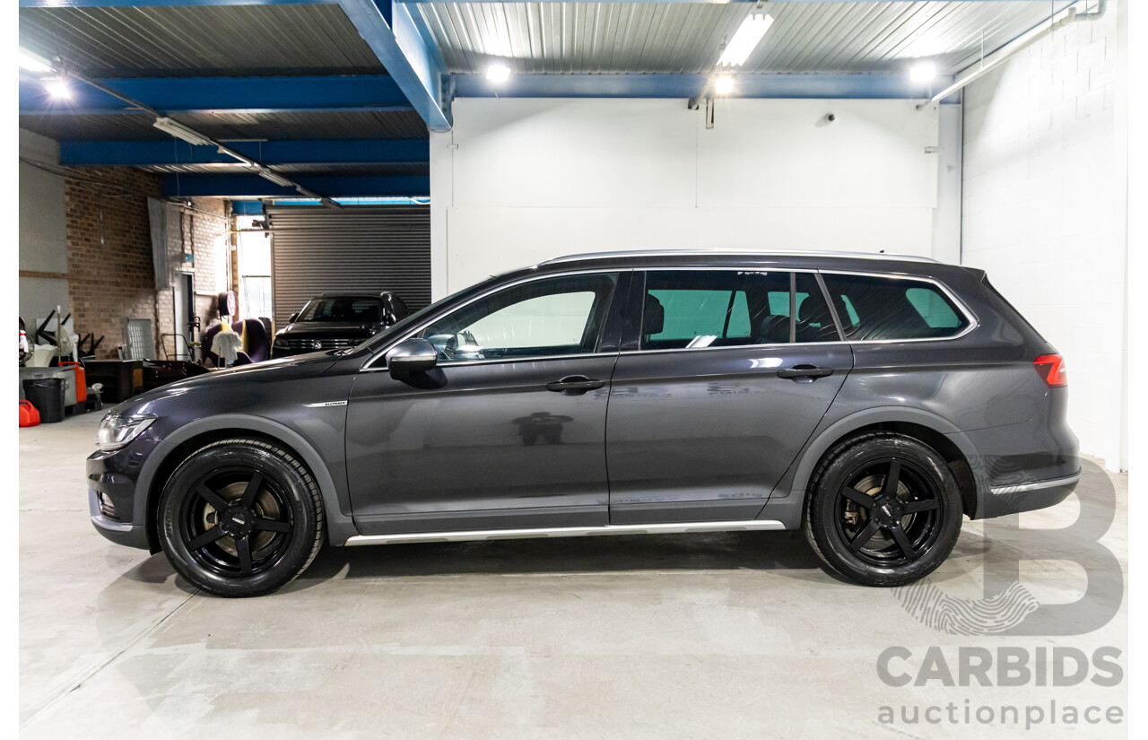 04/2019 Volkswagen Passat Alltrack Wolfsburg Edition (AWD) 3C MY18 4d Wagon Manganese Grey Metallic Turbo Diesel 2.0L